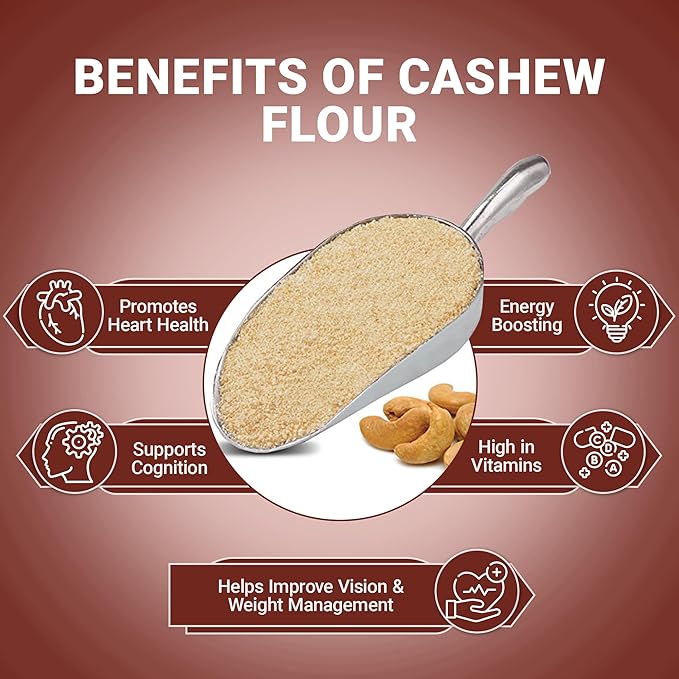 Wellbee's Cashew Flour - Gluten Free Nut Flour - Finely Ground Powder For Baking - Non GMO - No Additives - SCD Approved (1 LB.)