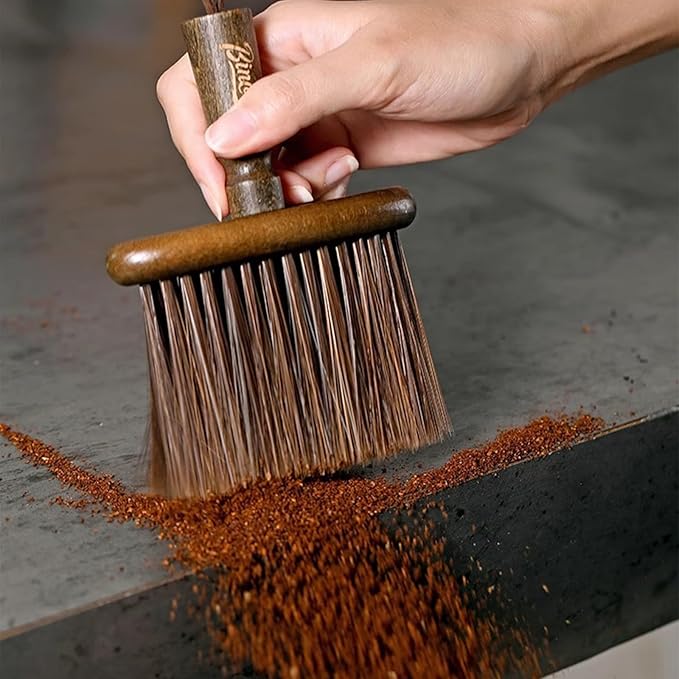 Coffee Brush,2pcs Espresso Brush+Coffee Scoop,Coffee Cleaning Brush,Coffee Grinder Brush Coffee Filter Cleaning Brush,Suitable for Espresso Machine with Grinder for Home,Espresso Machine Cleaning Set