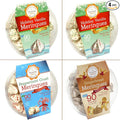4 Pack Krunchy Melts Original Meringue Cookies | Merry Box 4-Pack | 2 Holiday Vanilla, Peppermint Crush, Gingerbread | Only 80-90 Calories Per Serving | Low Fat/Fat Free, Gluten Free, Dairy Free (4 Oz)