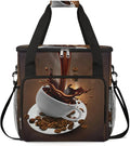 Coffee Beans Cup Coffee Maker Carring Bag Travel Carrying Storage Tote Bag Compatible with Keurig K-Mini or K-Mini Plus Portable Single Serve Coffee Brewer Case with Pockets for K-cup Pods