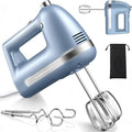 Electric Hand Mixer, Powerful 300W Hand Mixer Electric Handheld with 304 Beaters, Dough Hook, Hand Held Mixer with Turbo for Baking Cakes, Eggs, Cream Food(Blue)