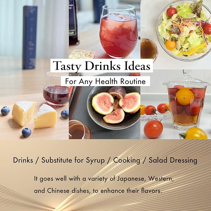 [Micoas] Pomegranate & Rice Vinegar Syrup, Blueberry & Rice Vinegar Syrup, Drinking Vinegar, Perfect For Gift, With Kombucha, Gluten Free, Made in Japan, 200ml (6.8 oz), 4 Pack