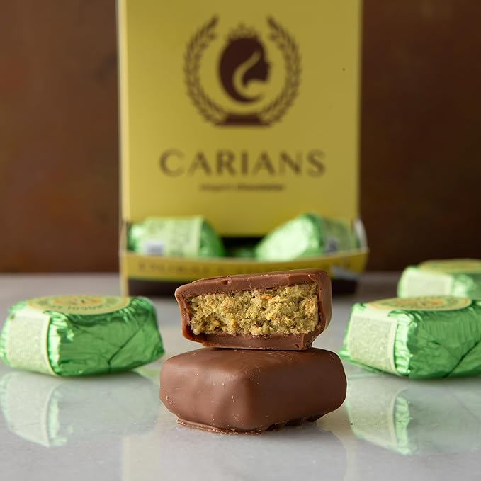 CARIANS One Bite Size Dubai Chocolate, 10 Pcs. Individually Wrapped Chocolate, Candy with Pistachio and Kataifi, Great for Gift Giving, Anniversary, Thanksgiving, Christmas
