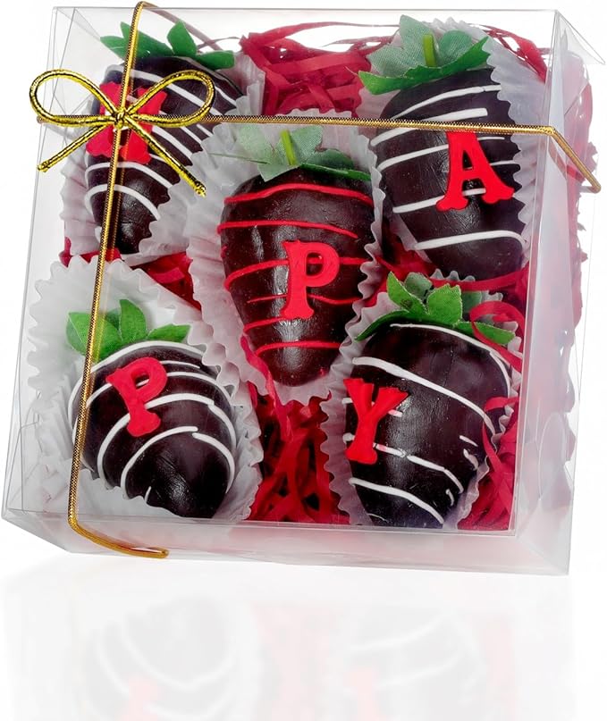 15PCS 5x5x2 Inches Full Clear Chocolate Covered Strawberries Boxes Cookies Boxes Mini Bundt Cake Pie Cinnamon Roll Treat Boxes Chocolate Truffle Box Party Wedding Favor