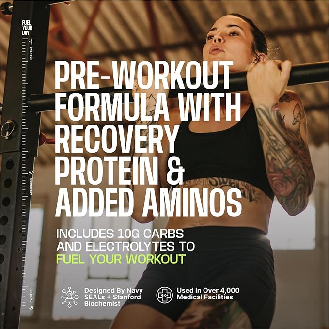 Frog Fuel Ultra Energy Gel & Pre Workout Shot with 1500mg Beta Alanine, Electrolytes 8g Protein Nano-Hydrolyzed Grass Fed Collagen, 10g Carbs, Gluten Free, Fat Free, Berry, 1.2 oz Packets, 24 Pack