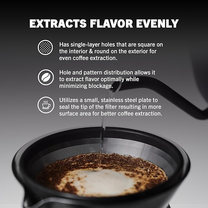 Able KONE – The Original Chemex Reusable Stainless Steel Pour Over Coffee Filter