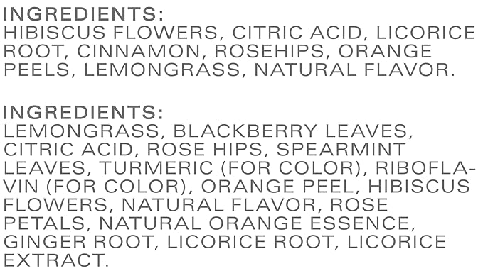 TAZO Tea Bags, Passion & Wild Sweet Orange Herbal Tea 20CT (2ea) (Variety Pack)