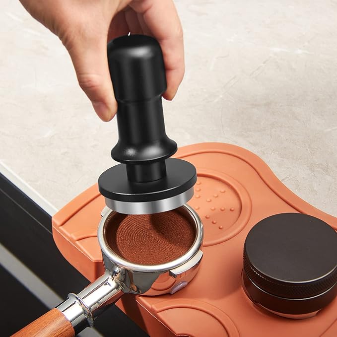 PUSEE 51mm Espresso Tamper - Premium Calibrated Coffee Tamper with Spring Loaded 30lb Pressure, Stainless Steel