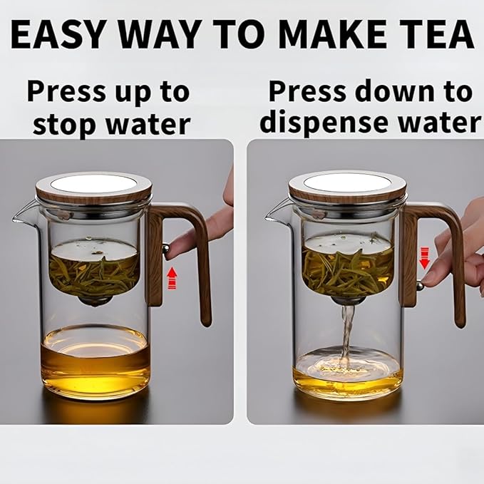 Enchanti Tea Pot, Creative Witchcraft Magic Glass Teapot, Detachable Loose Tea Glass Tea Infuser, Ideal for Tea Steeper -20oz (approx. 600 ml)
