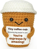 Coffee Gifts for Women Coffee Lovers, Positive Animals Espresso Themed Brithday Presents, Office Desk Decor Inspirational Motivational Encouragement Gift