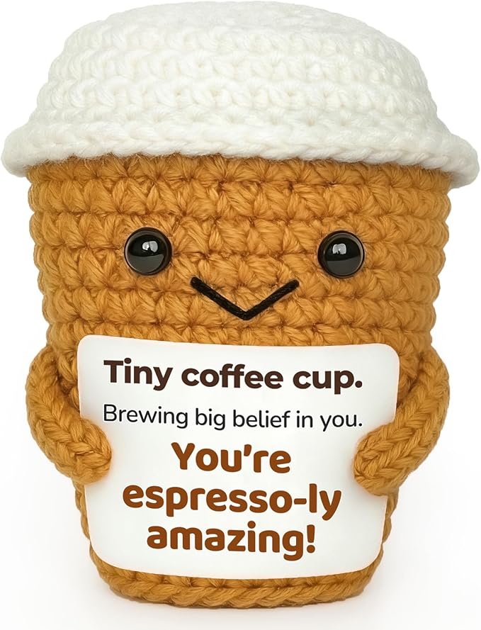 Coffee Gifts for Women Coffee Lovers, Positive Animals Espresso Themed Brithday Presents, Office Desk Decor Inspirational Motivational Encouragement Gift