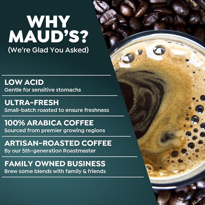 Maud's Kona Coffee Pods, 50ct, Medium Roast Coffee in Recyclable Single Serve Pods – 100% Arabica Coffee, Compatible with Keurig K Cups Maker