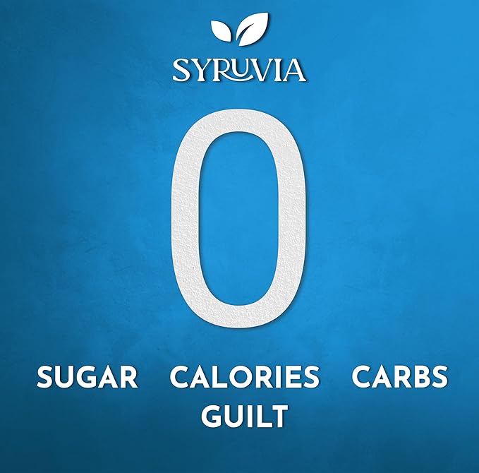 Syruvia Sugar Free Coffee Syrup, Salted Caramel Flavored Syrup for Drinks, Lattes, and Desserts – 25.4 fl oz, With Pump