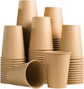 Lamosi 100 Count 12 oz Kraft Paper Cups, Disposable Hot/Cold Paper Coffee Cups, 12 Ounce Beverages Cups, Water Cups for Party Picnic Travel and Events