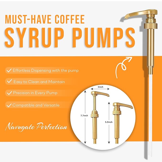 Jimoco® Syrup Pump Dispenser + Torani® Salted Honey Butter Syrup, 25.4 oz - Coffee Syrup Pump & Flavoring Bundle