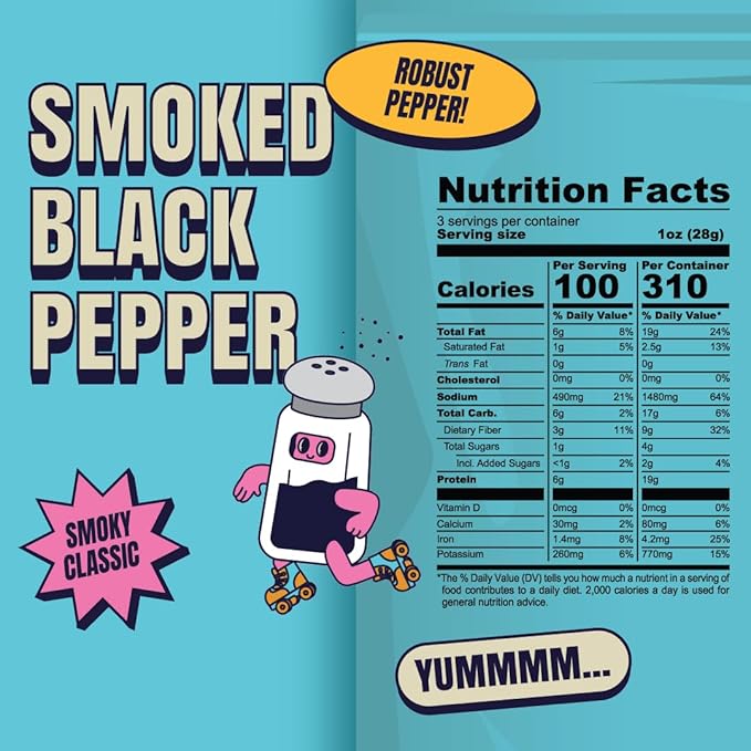 Louisville Vegan Jerky Co. Limited Variety Bundle Vegan Jerky 3 oz. 5 pack (Smoky Carolina BBQ, Buffalo Hot Wing, Maple Bacon, Smoked Black Pepper, General Tso)