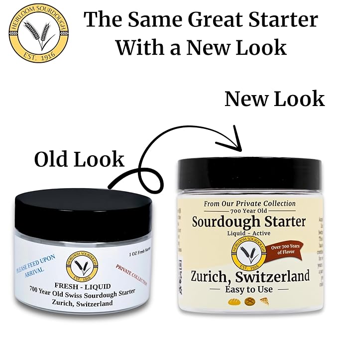 700 Year Old Swiss Sourdough Starter | Heirloom Sourdough's Private Collection | Easy to follow instructions | Includes detailed instructions and recipe |