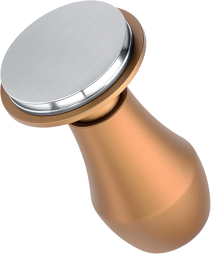 Normcore 53.3mm Spring Loaded Coffee Tamper V4.1 with Click Feedback, Flat Base Espresso Tamper Compatible with Breville Sage 54mm Portafilters, Bronze