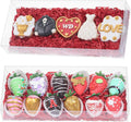RomanticBaking 20Pcs 12x5x2Inches Clear Easter Cookies Boxes Chocolate Covered Strawberries Boxes for 12 Plastic Truffle Box Bakery Cakesickle Gift Box for Christmas Valentine's