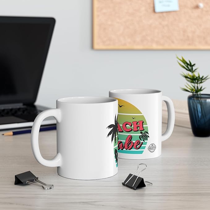 11 OZ Novelty Coffee Mugs - Christmas Gift (Beach Babe Theme)