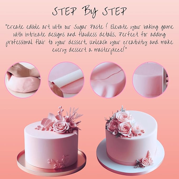 Confect Blush Pink Fondant | Edible Cake Fonadant | Chefs Choice Blush Pink Fondant for Cake Decorating | Vegan, Gluten-Free, Nut-Free, Palm Oil-Free – 8.8 Oz