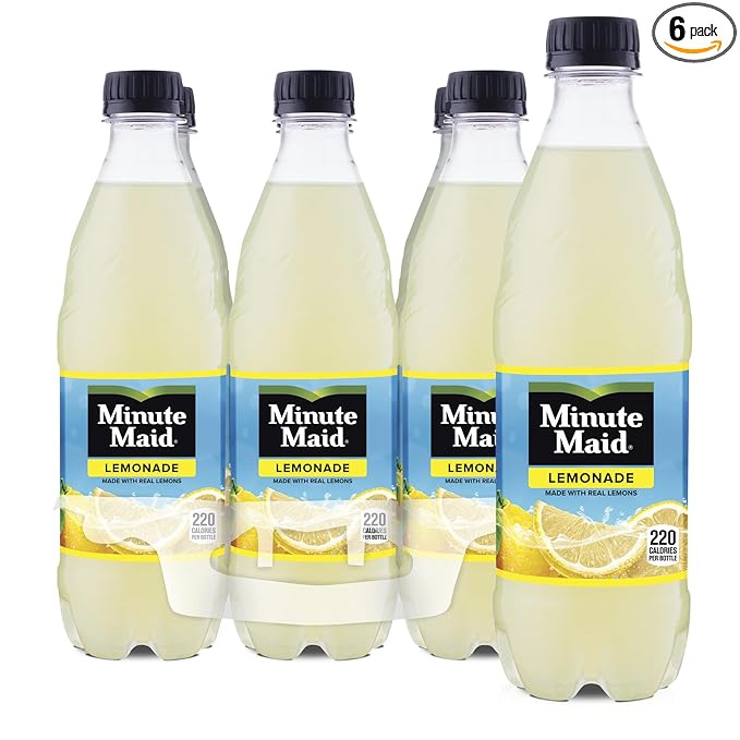 Minute Maid Lemonade Made w/Real Lemons, 16.9 fl oz, 6 Pack