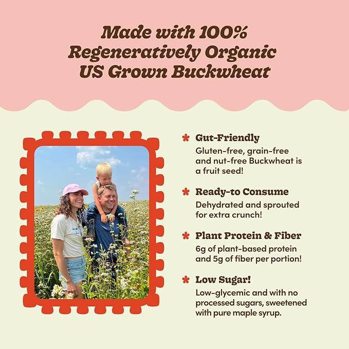 Clusterbucks Superfood Clusters – Grain-Free, Keto-Friendly Granola with Regeneratively Grown Sprouted Buckwheat– Gluten-Free, Low-Carb, Organic Healthy Snack (3-Pack, Chocolate Sea Salt)