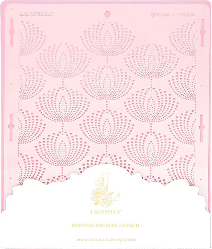 Cake Decorating Stencil for Tall Buttercream Cake, Royal Icing, Ganache, Paint, Airbrush (QUILLON)