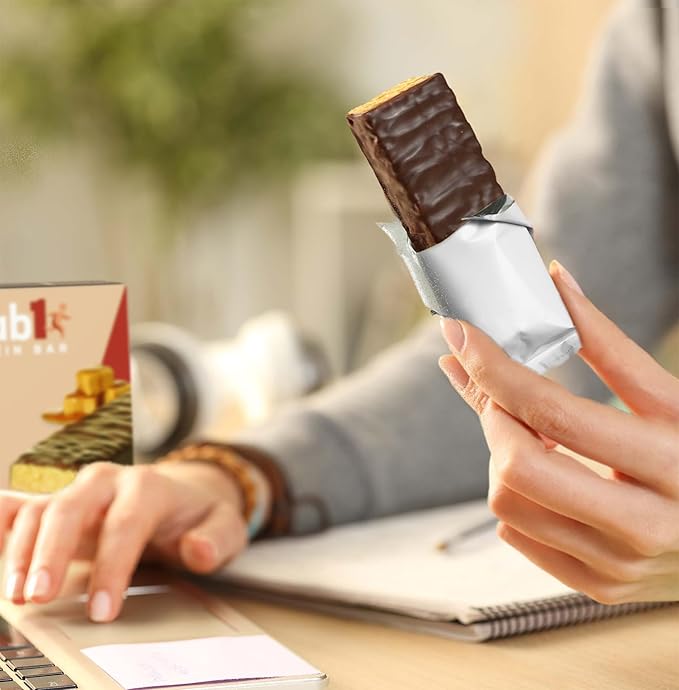 Grab1 Caramel Deluxe Protein Bars (20 Bars) | Controls Hunger | Certified Kosher | Delicious Tasting | Low Calorie | Great Meal Replacement or Snack