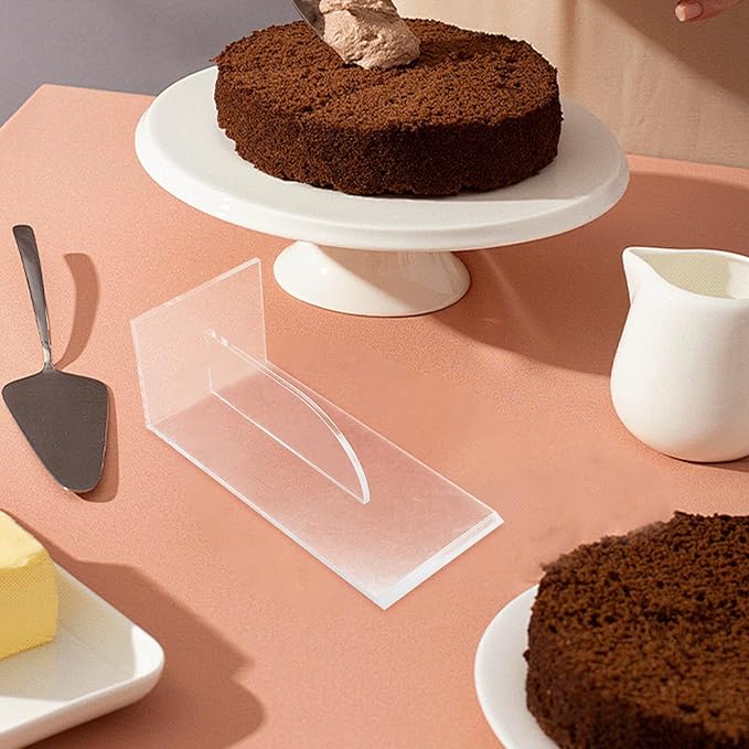 jojofuny Transparent Acrylic Cake Scraper Smoother, Baking Tool for Cake Decoration, Fondant Smoother, Bakery Supplies, Frosting Tools, 8.66 X 3.93 X 3.14 Inch
