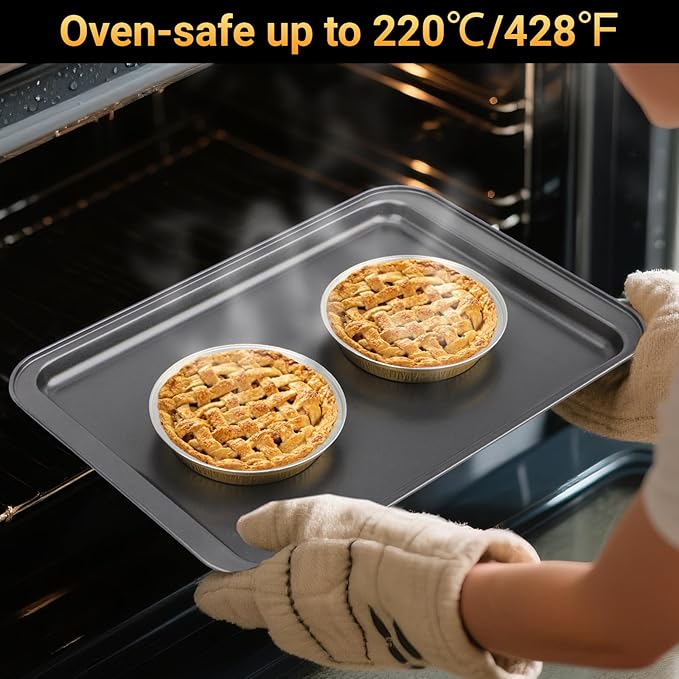EUSOAR Mini Cake Pans with Lids, 100pcs 10oz/275ml Gold Baking Cups Cupcake Liners, Round Aluminum Cheesecake Container Cheesecakes Muffins Liners Pie Wrappers for Bakery Wedding Birthday Party