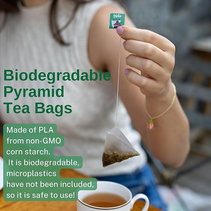 Lazika Tea Variety Pack with Lovely Presentation Box, Black, Green and Herbal Tea Sampler Gift Set, 20 Counts, Premium Collection with Pyramid Infuser Bag, Handcrafted