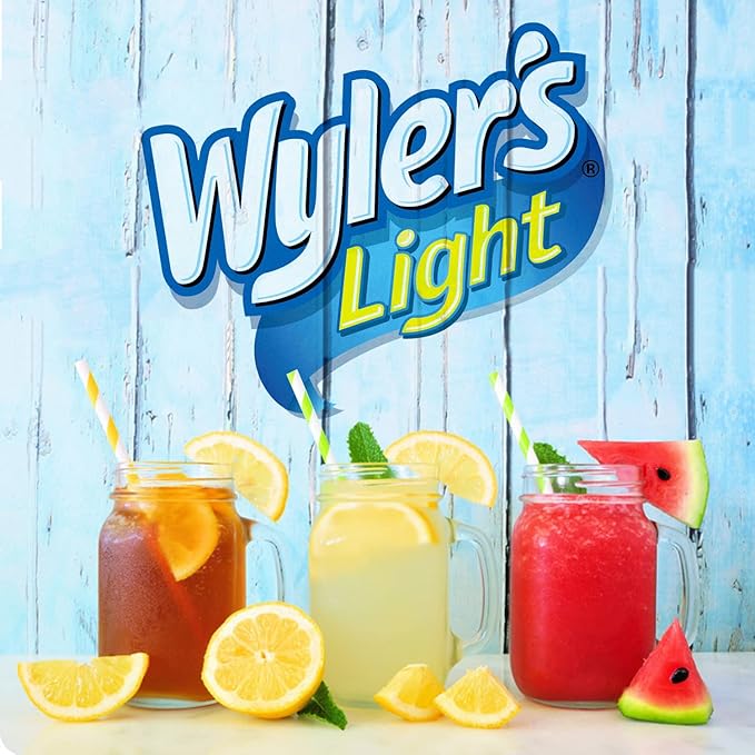 Wyler's Light Singles To Go Powder Packets, Water Drink Mix, Watermelon Lemonade, 96 Servings, 8 Count x Pack of 12