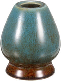 HARFINGTON Ceramic Chasen Stand 70mm Matcha Whisk Holder Teas Set Whisks Stand Traditional Matcha Tea Chasen Holder Tea Set Accessories for Tea Tasting, Dark Cyan