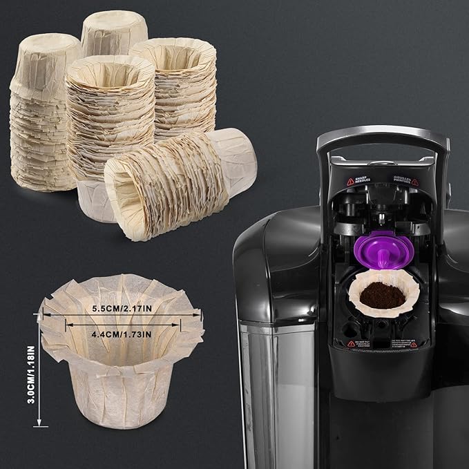 Pro Mael 360 Count Disposable K Cup Filters, Coffee Filter Paper for Keurig Brewers Single Serve 1.0 and 2.0, Use with Reusable K Cup Pods (Natural Unbleached)