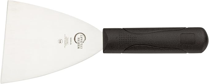 Mercer Culinary Millennia Grill Scraper, 4 Inch x 4-1/2 Inch Blade, Black Handle