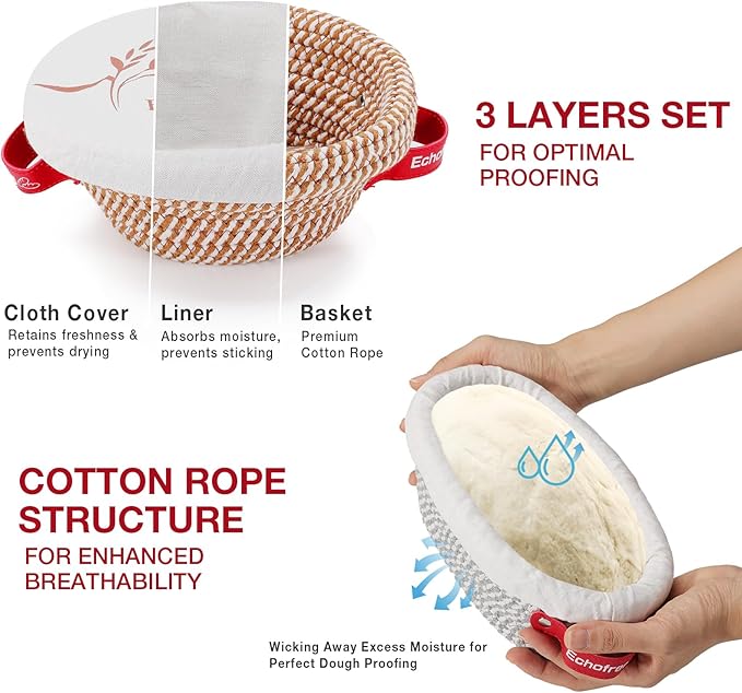 Complete Sourdough Starter Kit with 34oz Glass Jar, Digital Scale, 2 Banneton Baskets & Essential Tools | All-in-One Sourdough Bread Baking Supplies for Beginners & Pros