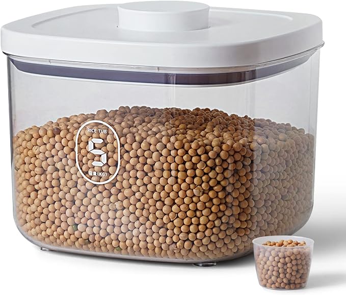 10 Lbs Storage Container Bin Rice Dispenser with Measuring Cup Food Cereal Container Bins Household for Kitchen Pantry Organization