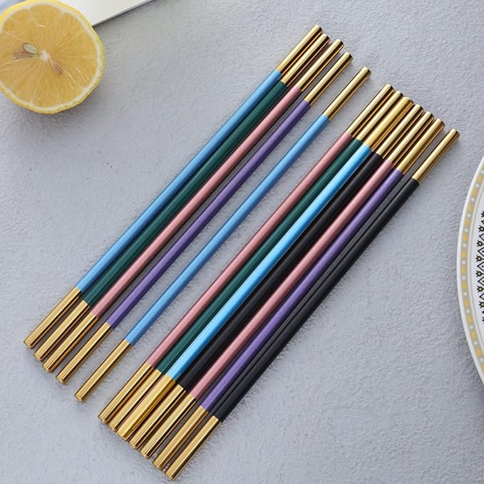Stainless Steel Reusable Metal Straws,Extra Long Reusable Metal Straws,Metal Drinking Straws,Mixed Colours,Straight,5-color,5 Pieces.