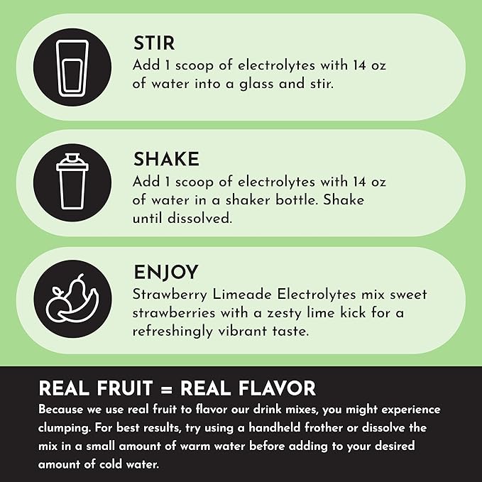Strawberry Limeade Electrolytes – 30 Serving Bag – Clean Hydration Drink Mix with Essential Minerals – Remineralizing Formula – No Sugar Added – Natural Energy & Cramp Support – Vegan, Non-GMO