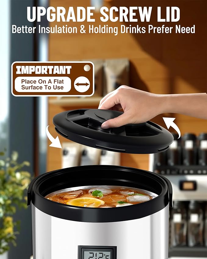 WantJoin 2 Pack Insulated Beverage Dispenser-75 Cup Hot&Cold water Urn for Catering-Stainless Steel Premium 12 L/3.2 Gallon Hot Drink Dispenser with Spigot for Coffee & Hot tea,Cold Milk,Water,Juice