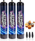 Whipped Cream Charger 740g, Whip Cream Charger Cartridges Whip Cream Charger Cylinder Food Grade Original Flavor (Nozzle Included) 3-Pack