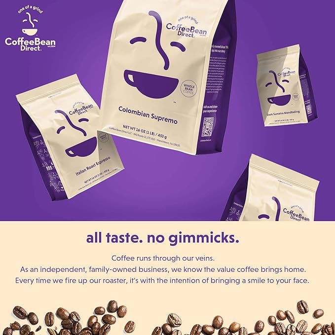Coffee Bean Direct French Roast Papua New Guinea, Whole Bean Coffee, Dark Roast, 2.5 Pound Bag (Pack of 1)