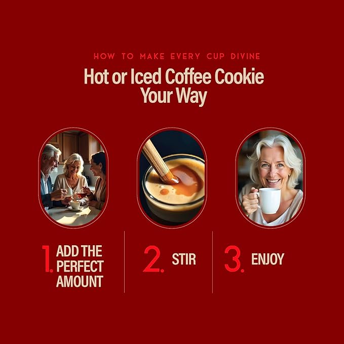 RIO Cookies Coffee Syrup for Hot or Iced Drinks and Desserts, Sweet and Nostalgic Flavoring Sweetened with Pure Cane Sugar, Barista-Grade Flavor Syrups For Coffee Drinks at Home & Work - 700ml