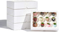 12PCS 10 x 7 x 2.5 inches Cookies Bakery Boxes with Window, Cakesicle, Chocolate Bomb, Macaron, Clear Chocolate Covered Strawberries, Pretzel Rods Boxes