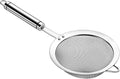 Stainless Steel Fine Mesh Strainers for Kitchen, Colander-Skimmer with Handle, Sieve Sifters for Food, Tea, Rice, Oil, Noodles, Fruits, Vegetable 4.73 inch