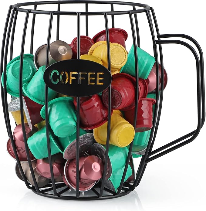 MOLIGOU Coffee Pod Holder, Coffee Capsule Basket, K Cup Storage Container for Coffee Bar