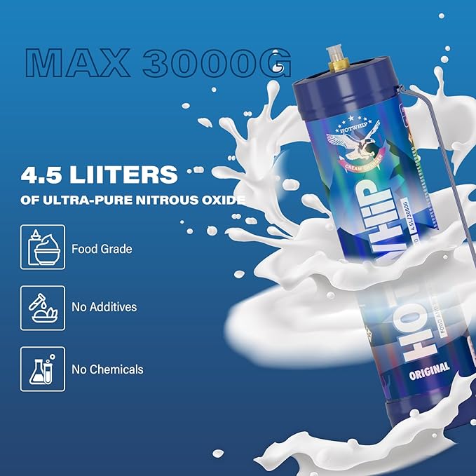 Whipped Cream Charger 4x3000g 4.5L Cream Cylinder