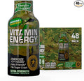 Vitamin Energy Immune+ Extra Strength Energy Shot Army Orange 48 Pack, 260mg Natural Caffeine, B-Vitamins, Citicoline, Green Tea, Immunity & Focus Support, Zero Sugar, Gluten-Free 1.93 fl oz