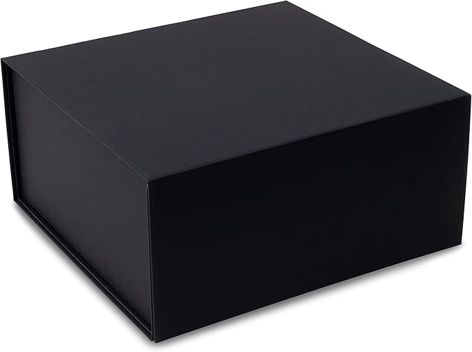Prime Line Packaging Christmas Gift Boxes with Lids for Presents, Holiday Gift Boxes, Small Black Gift Box for Small Business, Birthdays, Weddings, Graduation, Bulk, 8x8x4, 15 Pack